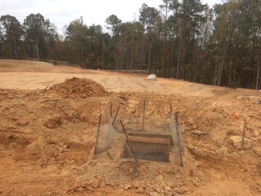 Sewer Manhole on lot