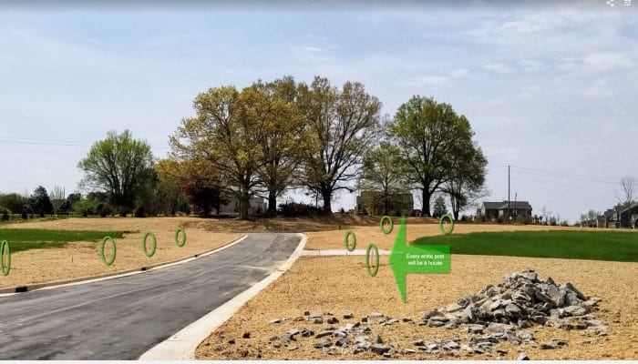 Sewer stub out posts will be on every lot